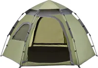 Campingzelt 'Nybro' für 2-3 Personen 240 x 205 x 140 cm Dunkelgrün / Dunkelgrau