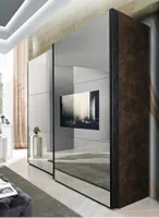 Šatní skříň se zrcadlem 277,5 x 75 x 250 cm JVmoebel