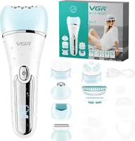 VGR 2 in 1 Gesichtsepilierer für Frauen, wiederaufladbarer Haarentferner, Augenbrauenrasierer und Gesichtsrasierer V-733.Blau