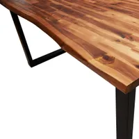 vidaXL Jedálenský stôl Stromová hrana 140x80x75 cm Masívne drevo Akácia