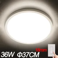 Led Deckenleuchte 4300lm Flach Lampe Decke,36W 37CM Naturweiß Ultradünn Rund Weiß Led Deckenlampe Küche Wohnzimmer Balkon Flur Badezimmer Schlafzimmer