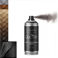 GLOVIS Thickener Streuhaar Schütthaar Haarfasern Haarverdichtungsspray 100 ml - SCHWARZ