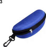 Mode Tragbare Reißverschlussbrillen Muschelsonnenbrille Schützen Hartschalenkoffer-Blau