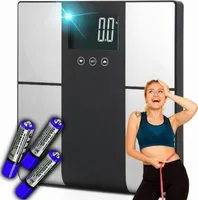 Personenwaage Digital mit BMI-Messung und automatischer Kalibrierung 225kg, Smart Diagnosewaage, Körperwaage für Körperanalysewaage Waage LCD Retoo