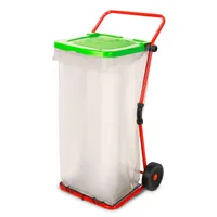 BigDean Müllsackständer - Müllbeutelhalter mit Gitterboden - BLAU 120L  klappbar - Gelber Sack Ständer Metall Müllsackhalter Mülltütenhalter