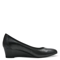 Tamaris Damen Pumps Leder Keilabsatz TOUCHit Fußbett 1-22320-42, Größe:41 EU, Farbe:Schwarz