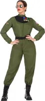 Vojenský dámský kostým pilot khaki