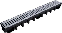 Lineare Entwässerungsrinne mit einem Stahlgitter 1000x98mm
