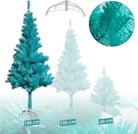 Künstlicher Weihnachtsbaum türkis inkl. Ständer Tannenbaum Christbaum 180cm