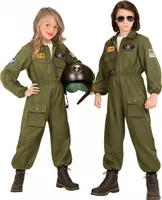 Luftwaffen Kampfjet Pilot Kinderkostüm für Fasching Größe: XL / 14-16 Jahre