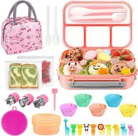 Lunchbox 27 Stück Bento Box, Mikrowelle Geschirrspüler Gefrierschrank Safe, Auslaufsicher und mit Fächern Mittagessen Container für Kinder/ Erwachsene