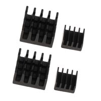 4x Black Adhesive Aluminium Kühlkörper Kühler Cooling Kit Für Raspberry Pi