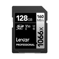 Lexar Professional 1066x SDXC UHS-I SDXC, 128 GB, Silber, Klasse 10, U3, V30, 120 MB/s, 160 MB/s