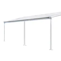 HOME DELUXE - Terrassenüberdachung SOLIS Weiß, B/T/H: 434 x 303 x 226/278 cm - inkl. Hohlkammerplatten, Montagematererial I Carport Pavillion Pergola