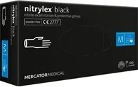 Rękawice nitrylowe czarne Mercator Nitrylex Basic rozmiar M 100 szt.