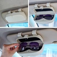 Vosarea Brillenhalter für Auto Sonnenblende Universal Auto Sonnenbrille Brillenetui Aufbewahrungsbox Organizer 