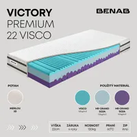 Benab Victory Premium 22 Visco Matrace 200 x 200 cm