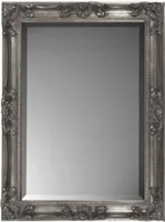 Casa Padrino Barock Spiegel Antik Silber 62 x H. 82 cm - Rechteckiger Wandspiegel im Barockstil - Prunkvoller Antik Stil Garderoben Spiegel - Barock Interior - Handgefertigte Barock Möbel