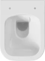 VIGOUR DERBY Wand WC kompakt 48 cm spülrandlos mit verdeckter Befestigung, weiß