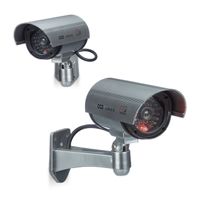 Solar Kamera-Attrappe LED Dummy Kamera Attrappe Überwachungskamera Videokamera 