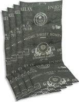 GO-DE Textil, Sesselauflage Hochlehner, 4er Set, Farbe: grau, Maße: 118 cm x 48 cm x 5 cm, Rueckenhoehe: 70 cm