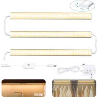 LED Unterbauleuchte Küche 3er-Set Verbindbar, LED Lichtleiste Dimmbar Warmweiß,Schrankbeleuchtung Memory Funktion 30cm für Küche, Schrank, Regal