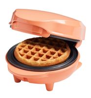 Bestron Mini-Waffeleisen für klassische Waffeln 10cm, kleiner Waffelmaker inkl. Antihaftbeschichtung, ideal für Kindergeburtstage, Ostern oder Weihnachten, Sweet Dreams Kollektion, Farbe: Orange