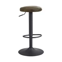 FineBuy Barhocker Wildlederoptik Hocker Stoff/Metall Bistrohocker 100 kg Rund