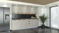 Küchenzeile Küchenblock, moderne Küchenmöbel-Set KUCHNIA MILAN 260 cm Kaschmir