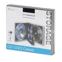 ViVanco™CD 4B - CD Jewel Case für vier CDs, sch