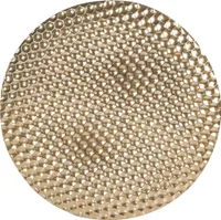 BELIANI Wanddekoration Gold Eisen Rund ⌀ 58 cm Handgemacht Strukturiert Geometrische Form Kreis Modern Wandobjekt Wanddeko Schlafzimmer Wohnzimmer