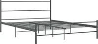 vidaXL Rám postele bez matrace šedý kov 140×200 cm