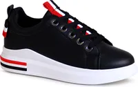 topschuhe24 2028 Damen Plateau Sneaker Turnschuhe, Farbe:Schwarz, Größe:38 EU
