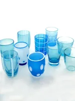 ZAFFERANO Melting Pot 6 Mischgläser Bicolor Aquamarin