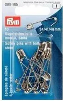 PRYM Kugel-Sicherheitsnadeln ST 34/41/48 mm silberfarbig