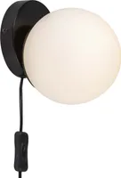Nordlux Wandleuchte Lilly Schwarz, Opalweiß