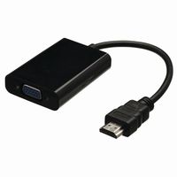 Nedis HDMI™ -Kabel | HDMI™ Stecker | VGA Buchse / 3.5 mm Buchse | 1080p | Vernickelt | 0.20 m | Gerade | PVC | Schwarz | Box NE550680542