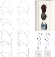 Belle Vous 10er Pack Hutablage Garderobe Cap Halter - Selbstklebende Huthaken Tür Hänger - Baseballmützen, Handtaschen, Handtücher, Kleidung & Mützen