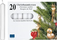 Stromová svíčka 9,6cm Ø1,2cm bílá 20 balení