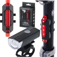 Sada LED světel pro jízdní kola zadní-přední USB