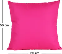 JACK 2er Set 50x50cm Outdoor Kissenhülle Kissenbezug Wasserfest Sitzkissen Lounge Kissen Garten Stuhl Lotus Effekt, Farbe:Pink