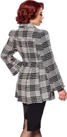 Belsira Premium Blazer mit Gürtel schwarz/weiß M