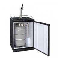 Fassbierkühlschrank, Kühlschrank für Bierfass bis zu 50L Fässer (Bierbar) - inkl. Schanksäule Elegant und Kompensatorhahn