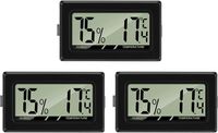 3PCS Mini LCD Digital Thermometer Hygrometer Temperatur Luftfeuchtigkeit Tester für Kühlschrank Innen