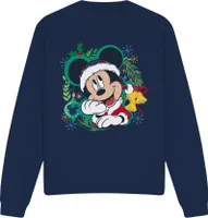Disney - Sweatshirt für Herren/Damen Uni - weihnachtliches Design TV4818 (M) (Marineblau)