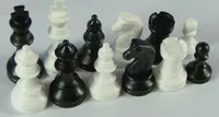 Schachfiguren weiss/schwarz KH 74 mm, Staunton Form, ohne Filzsockel
