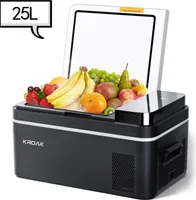 Kroak chladicí box do auta 25L autochladnička elektrická s kompresorem pro kempování 12/24V DC a 100-240V AC
