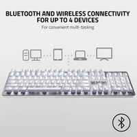 RAZER Pro Type Keyboard USB + Bluetooth Silver, White USA Layout QWERTY - (USA Layout - QWERTY)