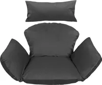 Hängesessel Kissen, Polster, Auflage für Polyrattan Rattan Indoor Hängeschaukel Hängekorb Schaukel Korb Rückenkissen Grau [114]