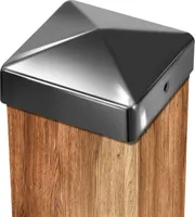 Jopassy 10x Pfostenkappe Pyramiden Abdeckkappe Kappen Zaunkappe Robuste Schwarz 91mm